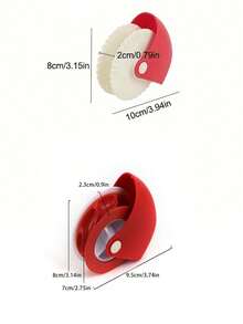 1pc Kitchen Pastry Cutter Wheel, Pizza Cutter Roller, Multi-Function Manual Pretzel Wheel Dough Cutter - Multicolor - View 10