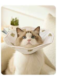 伊丽莎白可爱小熊加深宠物头套，猫咪绝育术后保护罩，防水狗狗颈圈 - 彩色 - 查看 6