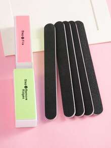 12pcs Nail File And Buffer Block Set, 100/180/240/600/3000 Grit, Nail Polishing Block Set, Professional Nail Files For Natural Nails, Nail Grooming, Shaping And Polishing - Multicolor - View 4