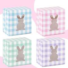 5pcs/10pcs/30pcs Easter Plaid Rabbit Window Bread Box, 4*4*2.5in Cookie Box With Window, For Cake, Pastry, Chocolate, Cookies, Party, Birthday Party, Easter Holiday Party, Gathering Gift Packaging Box, Tart Packaging Box - View 4