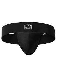 1pc JOCKMAIL Fashionable Sexy Men's Thong Underwear With Wide Waistband - Black - View 5