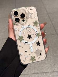 1件装时尚格子、星星、字母、蝴蝶结磁吸手机壳，兼容苹果XS/XS Max/XR/11/12/13/14/14 Plus/15/15 Plus/16/16 Plus/7/8 Plus/17/17 Pro及其他型号 - 彩色 - 查看 7