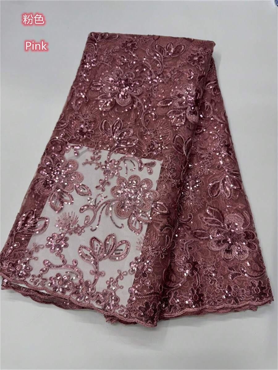 2026 高品质非洲网纱亮片蕾丝面料，法式网纱蕾丝面料，适用于尼日利亚网纱蕾丝，适合派对和婚礼，5码/1码