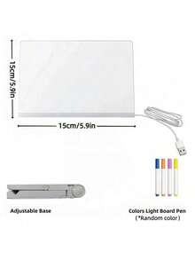 Zawiera pędzle w losowych kolorach + 7 gumek w losowych kolorach, akrylowa tablica suchościeralna z diodami LED, może być używana jako świecąca tablica do notatek, tablica z literami LED, tablica z wiadomościami LED, tablica suchościeralna, w zestawie 7 kolorowych długopisów, odpowiednia do biura, szkoły i domu, świąteczna akrylowa tablica do rysowania z możliwością wymazywania, podświetlany diodami LED notatnik z możliwością wymazywania - ciepłe światło - Zobacz 13
