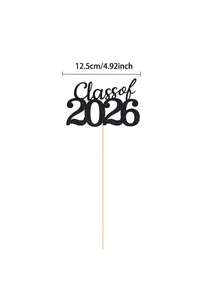 6pcs 2026 Graduation Ceremony Desktop Decorations, Graduation Ceremony Centerpieces, Graduation Party Decorations With Stands, 2026 Graduation Party Desktop Decor - Multicolor - View 9