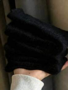 5 Pairs/3 Pairs Solid Color Faux Fur Warm Socks, Soft & Stretchy, Suitable For Daily Casual And Outdoor Activities, Great Gift For Autumn/Winter And Early Spring - White - View 6