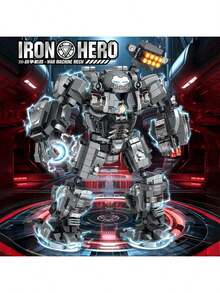 2-In-1 Transforming Robot Car Building Block Set, Transforming Robot And Vintage Car, Collector's Home Decor Toy, Car Enthusiast, Easter/Thanksgiving/Independence Day Gift, Collectible Action Figure, Posable Toy, Toy, Best Gift - Multicolor - View 11