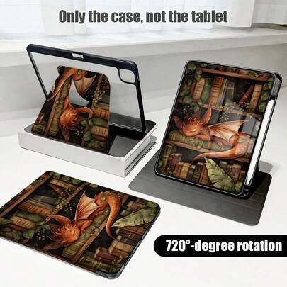 1pc Flip Cover Tablet Protective Case With Pen Slot, Book Shelf Pattern, PU Leather Case With Stand, Auto Sleep/Wake Function, Compatible With Honor Pad 8/9/10, Honor GT 11.5inch/X7/X8A/X9/X8Pro/X9Pro/V9/V8 Pro, Compatible With Huawei Matepad 11 Inch 2023/2022 Model/MatePad 11.5 (2026), Redmi, OPPO, VIVO, Apple IPad 10th Generation/IPad 11 2025 (A16), Tab A9 Plus/A11/A11 PLUS/S11 And Other Models