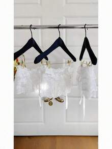 1件装女士蕾丝臀裙蕾丝下摆衬里裙摆可叠穿吊带迷你裙 - 多款式 - 查看 1