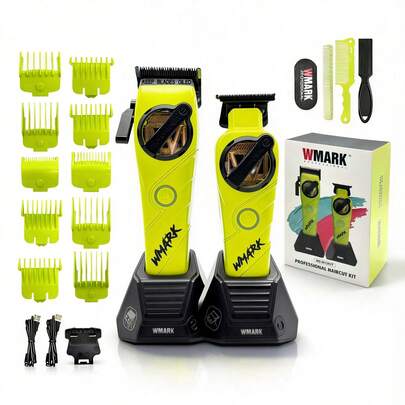  WMARK 专业理发器套装，无线理发器，电动理发器套装，可充电理发器，NG-8613 套装