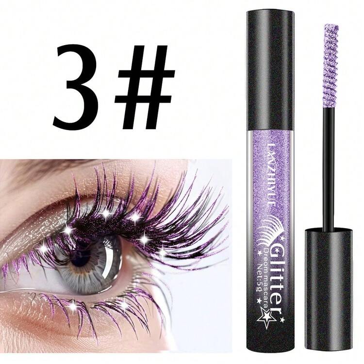 1pc Lengthening & Curling Mascara, Smudge-Proof. Fine Texture, Suitable For Stage Makeup, Can Be Applied On Eyebrows. - Multicolor - View 12