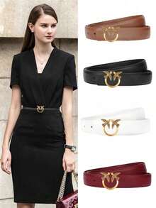 Minimalist Fashion Women's Bird Pattern Belt, Suitable For Casual Outfits With Jeans Or Dresses - Multicolor - View 1