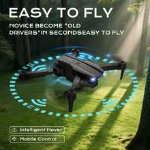 Dron cuadricóptero con cámara dual, estabilización por flujo óptico, plegable, para principiantes, regalo para hombres, Navidad, Halloween, Acción de Gracias, regalo creativo para ocasiones festivas - Multicolor - Ver 6