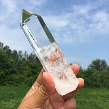 1pc Crystal Clear White Crystal Point, Polished Stone, Fragrance-Free Solid Home Decor Stone, Suitable For Valentine's Day/Anniversary - White - View 11