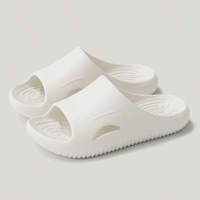 Unisex platte slippers met open tenen, geschikt voor de zomer, thuis, badkamer, sandalen met open tenen voor mannen en vrouwen.