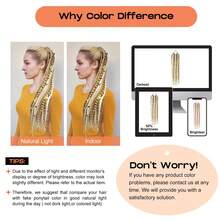 2pcs Bohemian Style Braided Hair Scrunchies, 20 Inch Long Viking Braid Hair Ties, Suitable For Holiday Makeup & Costume - Multicolor - View 10