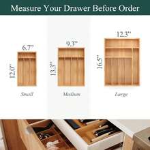 BEKVEM Small Silverware Organizer, Bamboo Kitchen Drawer Organizer, Utensil Holder, Cutlery Tray &Amp; Spoon Flatware Storage With Grooved Drawer Dividers - Màu A - Xem 1