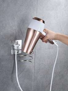 1个不锈钢壁挂式吹风机支架，无需钻孔，浴室/卧室收纳架，防水防锈，吹风机整理架 - A - 查看 3