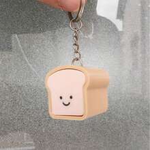 3D Printed Bread Toast Button Fidget Toy, Funny Creative Keychain, Multi-Functional Bag Charm, Finger Press Stress Relief Toy, Desktop Mini Ornament, Holiday & Birthday Gift - Multicolor - View 12