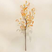 1pc Clear Multi-Color Resin Leaf Artificial Flower, Fashionable Fishtail Shaped Artificial Plant Branch, Elegant Artificial Floral Stem, Holiday Gift Bouquet, Suitable For Vase Filler, Wedding Table, Home Party Decoration - Multicolor - View 10
