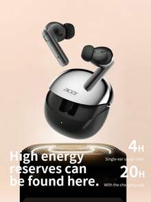 Earbud Nirkabel Bluetooth Acer OHR546TWS: Desain in-ear dengan casing pengisi daya, peredam kebisingan untuk panggilan, suara stereo, nyaman dipakai, cocok untuk bisnis, olahraga, lari, dan kebugaran, kompatibel dengan ponsel iOS/Android. - Satu-Ukuran - View 9