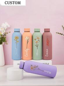 1 chiếc cốc cà phê/bình nước ngọt hai lớp bằng thép không gỉ tùy chỉnh, bình nước thể thao, dung tích 500ml/17oz, có thể in tên theo yêu cầu, nhiều màu sắc để lựa chọn, thích hợp làm quà tặng cho trường học, ngày lễ và sinh nhật cho nam và nữ. - Nhiều màu - Xem 4
