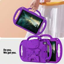 儿童平板电脑软壳，带挂绳支架，防摔保护套，适用于三星Galaxy/Fire平板电脑 - 紫羅蘭色 - 查看 9