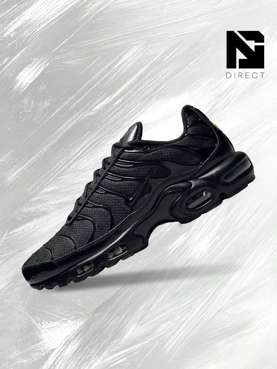 Nike Air Max Plus Triple Black – Shoes For Man/Woman-Vintage-Spring & Summer-Inspired Running Shoes, Shock-Absorbing Comfort, Gym To Streetwear Casual Wear-Easter Gift–604133 050 - màu đen - Xem 1