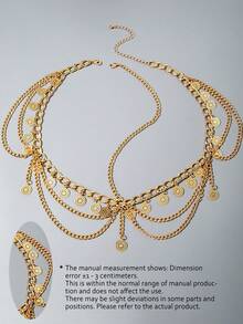 Fashion Bohemian Style Gold And Silver Alloy Chain-Shaped Crystal Pendant Hairband Is A Beautiful Piece Of Jewelry Suitable For Women To Wear At Parties, Ramadan, Festival Events And Daily Occasions. It Is Also A Suitable Accessory For Students And An Ideal Jewelry For Women., Head Accessories, Headpiece, Head Jewelry - Multicolor - View 11