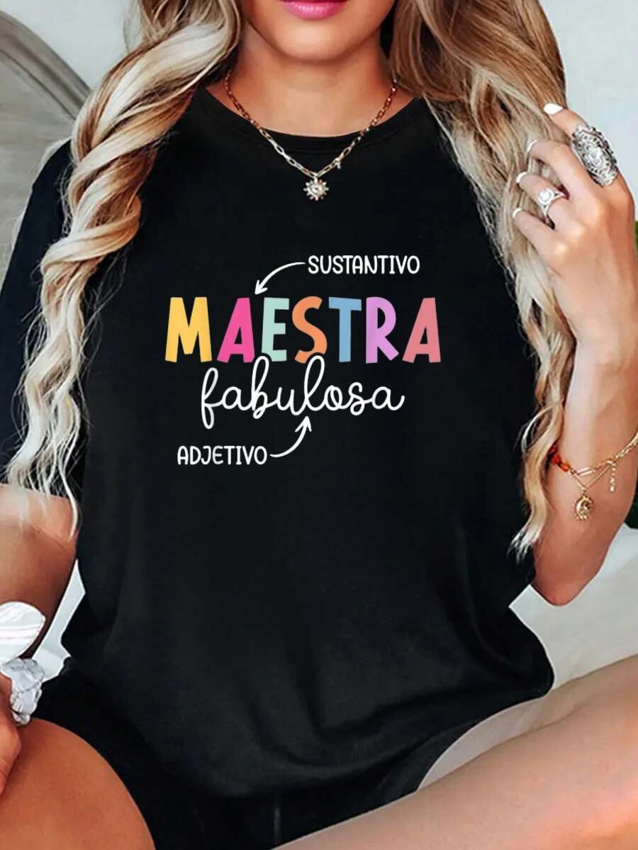 Women T-Shirts - الأسود - مشاهدة 1