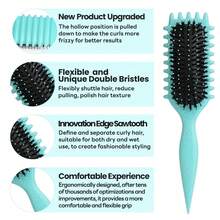 Curly Hair Brush For Defining & Separating Curls - Gentle Detangling Styling Brush To Reduce Pulling & Enhance Curl Shape - 粉色 - 查看 2