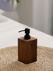 1个木质按压瓶，豪华酒店风格分配器，适用于身体乳液、洗发水、洗手液 - 鏽棕色 - 查看 13