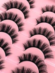 Hinarin 10对D型卷翘假睫毛，打造浓密蓬松的妆容，防水防汗，适合所有爱美人士。 - 濃密款 - 查看 4