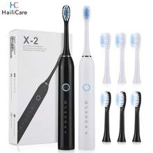 Hailicare 成人振动软毛电动牙刷 - 6 种预设模式，每分钟 15,000 次振动，IPX67 防水，美国刷毛，智能牙齿保护，进口电机，6 速多功能电动牙刷，成人自动牙刷，配有 4 个刷头，配备 2 分钟智能计时器和 30 秒区域更换提醒，适合居家或旅行使用。 - 彩色 - 查看 2