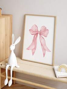 Conjunto de 3 pôsteres personalizados com nome e laço rosa, decoração de parede moderna e minimalista, elegante e charmosa, ideal para quarto de meninas, sala de estar e como presente de aniversário. - Rosa - Ver 6
