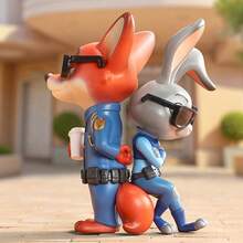 Miniso Bộ sưu tập tượng nhỏ Judy/Nick trong phim Zootopia của Disney - Chất liệu nhựa, thiết kế theo chủ đề hoạt hình, trang trí cảnh vật, trang trí nhà cửa/Bộ sưu tập hộp bí ẩn/Sản phẩm Zootopia/Quà tặng (Ngẫu nhiên 1 chiếc) - Nhiều màu - Xem 3