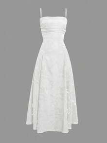 Unadoll Women's Spring Lace-Up Backless Lace Dress, Sexy And Elegant, Suitable For Vacation, Date, Back To School, New Year, Valentine's Day, Party, Wedding And Beach Wear White Summer - White - View 4