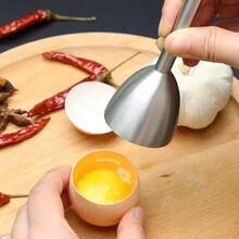 Cortador y abridor de huevos de acero inoxidable, herramienta de cocina multifuncional para separar la cáscara de huevo - Multicolor - Ver 1