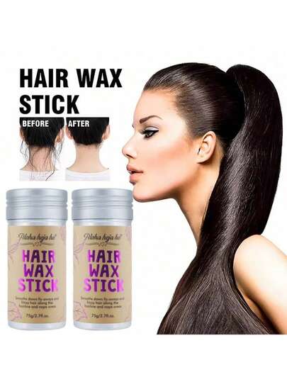 Styling Wax Stick, Perfect For Controlling Natural Or Wig Curls And Asymmetrical Edges, Non Greasy, Suitable For Controlling Curls And Edge Laying, Styling And Shaping Hair Wax Sticks (Bottle Label Random)