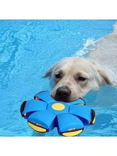 1PCS UFO Magic Flying Disc Ball For Dogs - Creative Airplane-Shaped Pet Throwing Toy, Portable Decompression Outdoor Fun Toy For Small & Medium Dogs