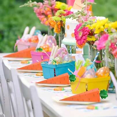 30pcs Carrot Shaped Paper Boxes | Rabbit Holiday Gift Bags, New Year Decorations, Birthday Party Favor Boxes, Holiday Gift Packaging Boxes With Cartoon Patterns And Whimsical Themes