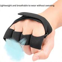 Fingerless Five-Finger Sports Weightlifting Gloves, Suitable For Home Fitness Training, Palm Protection Fitness Accessory - Black - View 3