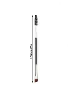 6/3/1pcs New Double-Ended Eyebrow Brush, Dual-Headed Makeup Brush, Eye & Eyebrow Brush, Angled Eyebrow Brush, Eyelash Brush, Eyebrow Brush, Eye Makeup Brush - Black - View 6