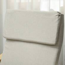 Set Of 2 Lounge Chairs With Footrest, Armrests, Headrest, Linen Upholstery, Foot Cushion, Polyester, Eucalyptus, 66.5 X 80 X 99 Cm, Cream White - Apricot - View 7