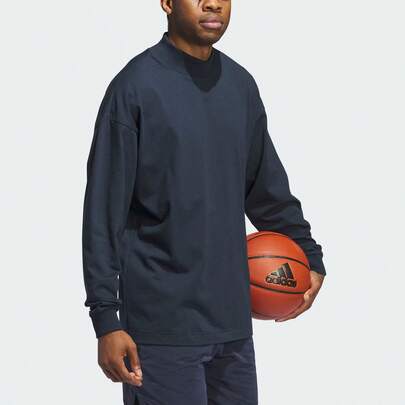 Adidas Unisex Spring New Arrival Basketball Sports Training Fitness Casual High Neck Long Sleeve T-Shirt JE3769