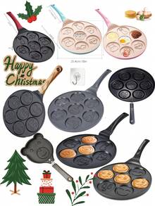 28.5 X 2 X 28.5 Cm Non-Stick Animal Shaped Pancake Baking Pan, Black/Red - Multicolor - View 9