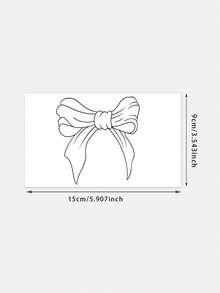 1pc Y2K Aesthetic Bowknot Thigh Tattoo Sticker, Waterproof, Sweat-Proof, Washable, Long-Lasting, Faux Tattoo Sticker In Minimalist Style - Black - View 5