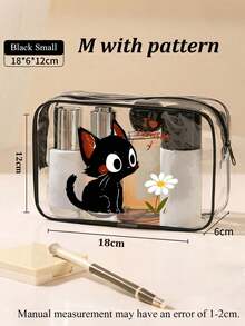 Cute Cat Themed PVC Toiletry Bag, PVC Travel Organizer Pouch, Zippered Closure - Lightweight, Fade-Resistant Makeup Cosmetic Bag, Suitable For Women And Girls, TSA-Approved Portable Makeup Case, Easy To Wipe Clean, Great Gift For Mom, Teacher, Friend, Nurse, Perfect For School Trips And Vacations, Waterproof Toiletry Bag - Multicolor - View 13