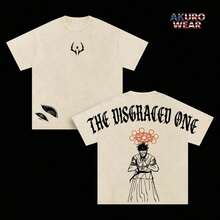 Sukuna "The Disgraced One" Vintage Washed Oversized Gym T-Shirt –  Anime Graphic Tee,  Curse King Manga Shirt, Streetwear Casual Apparel, Unisex Top, Gift For JJK Fans - 黑色 - 查看 4