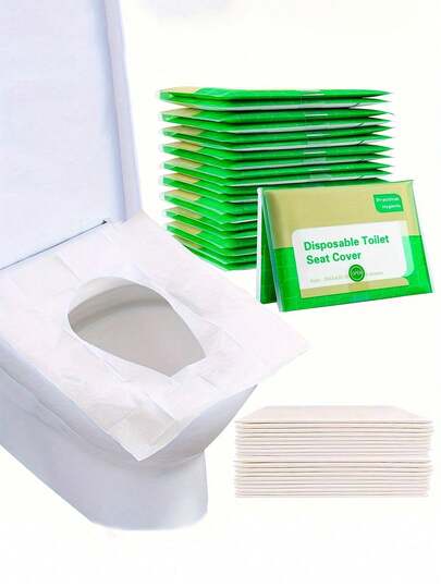 20/10 PCS Hygienic Essential Waterproof Dissolvable Disposable Toilet Seat Pads Medium Soft Paper Skin-Friendly & Comfortable Portable Space-Saving Easy To Store Long-Distance Travel/Hotel Check-In/Parent-Child Outing/Business Trip/Girls Trip/Public Restroom Practical Anti-Dirt Toilet Protective Pads Thoughtful Gift For Moms & Office Workers On Mother's Day